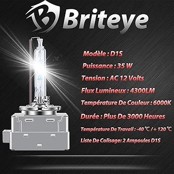 لامپ زنونHID Briteye 6000Kبا نور سفید D1S