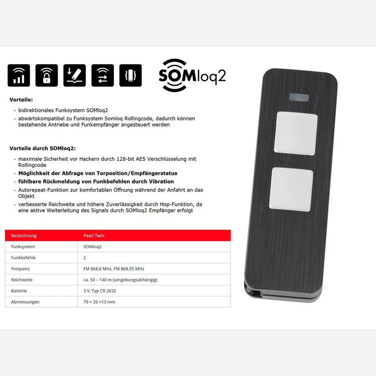 ریموت کنترل رادیویی درب گاراژ 868مگاهرتز