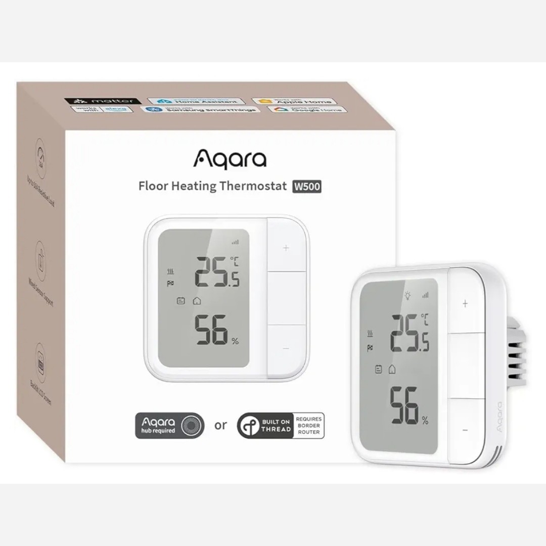 ترموستات گرمایشی از کف هوشمند و دارای حسگرپنجره Aqaraآکارا W500