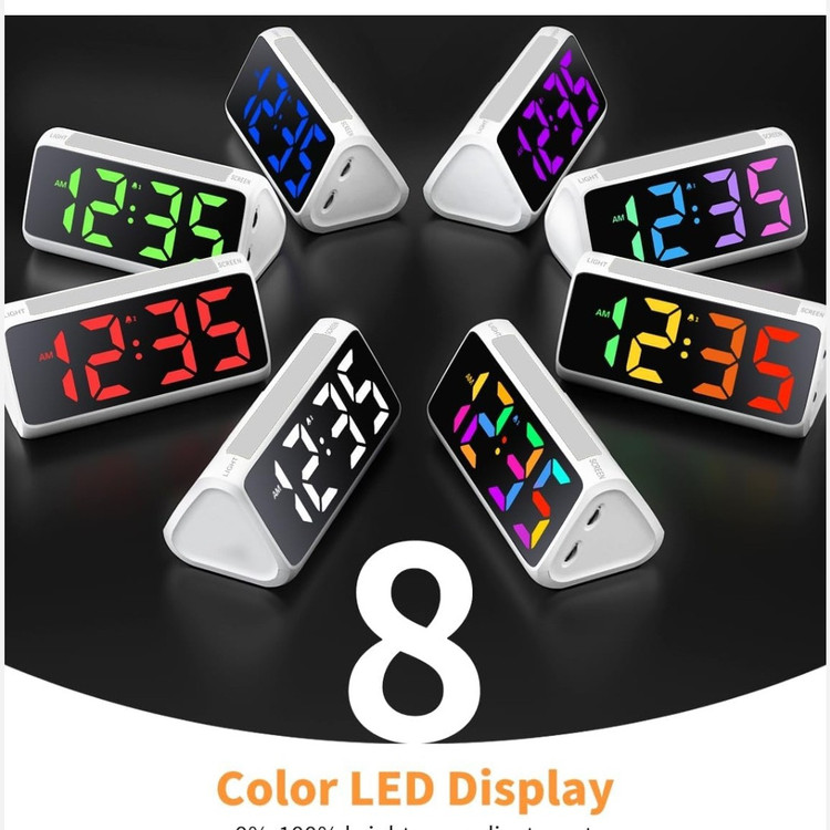 ساعت زنگ دار دیجیتالNetzuمدل6206Dبا چراغ خوابRGB