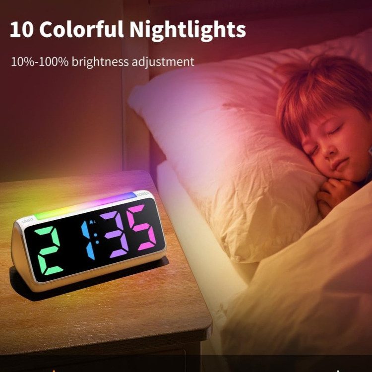 ساعت زنگ دار دیجیتالNetzuمدل6206Dبا چراغ خوابRGB