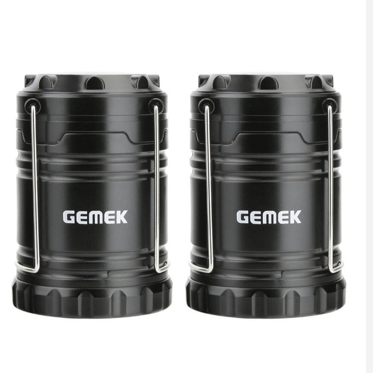 چراغ فانوسی LEDکمپینگ GEMEKپک 2عددی و 6عدد باطری اورجینال