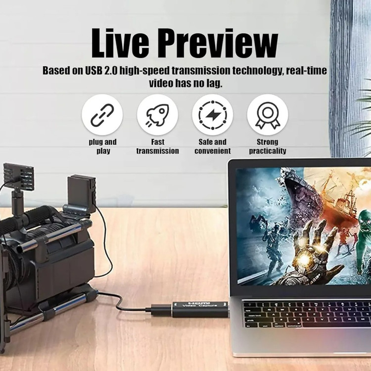 کارت ضبط ویدئوUSB2.0HDMIو1080P.4K
