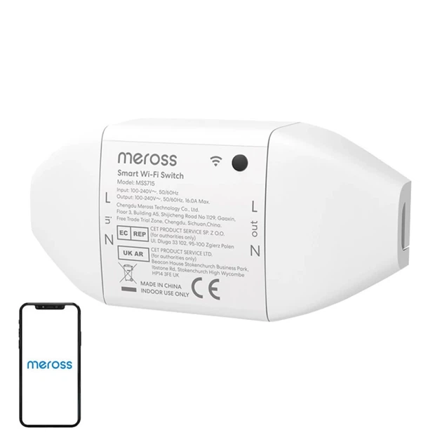 سوئیچ وای فای Meross DIY مدلMSS715هوشمند کنترل صوتی  نظارت بر انرژی.16آمپر