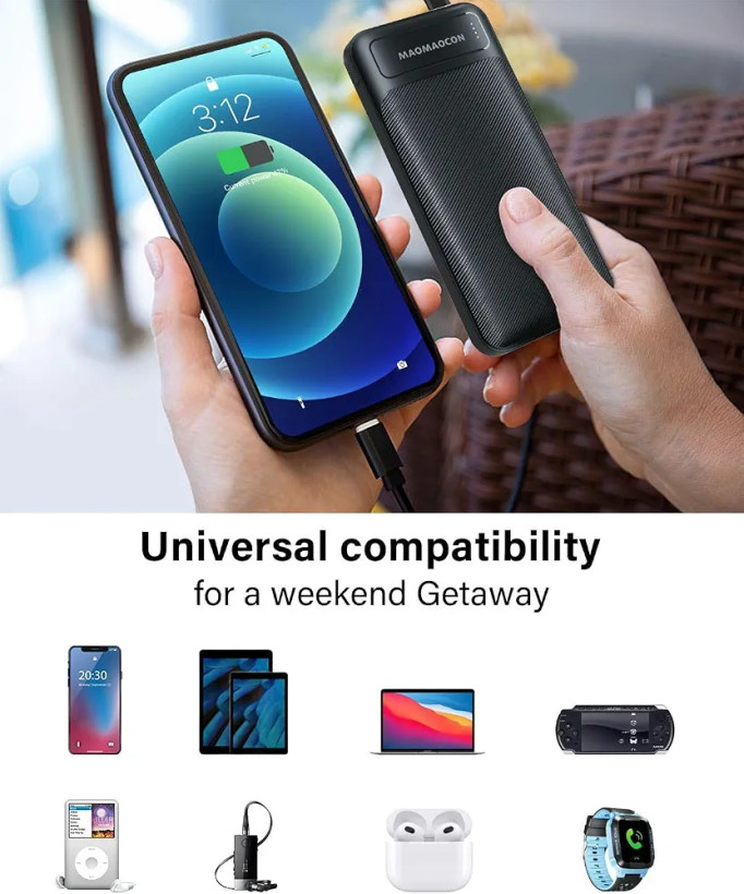 پاور بانک MAOMAOCON 10600 اورجینال پک 2عددی